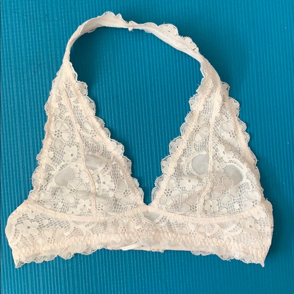Free People Galloon Lace Halter Bralette EUC